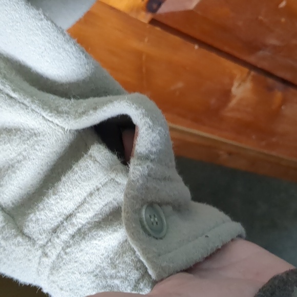 JOIE* sage green woolly feel cropped long sleeve button front collared shaket XL - Picture 4 of 14